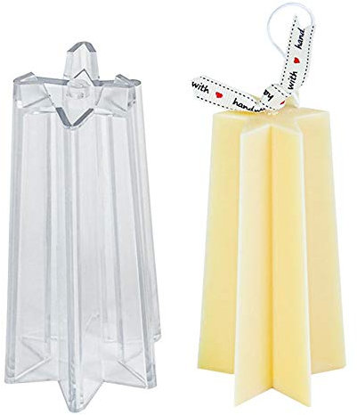 Kerzengießform, Hex Star Kerzenform DIY Stereo-Kerze-Form Seifenform 3D-Kunststoff-Craft Forme Für Hausgemachte Handwerk Seifenkerze DIY Mold