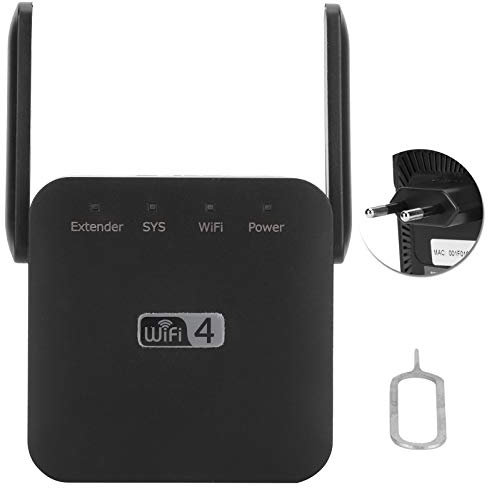 03 Repetidor WiFi, Mini Repetidor Amplificador de Alcance WiFi, Antenas duales integradas de 300 Mbps para Amplificador de señal y Punto(European regulations)