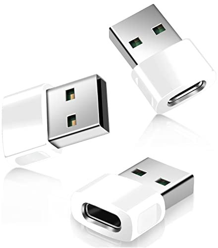 Basesailor für iPhone 17 16 Auto Ladegerät Adapter 3Pack,USB C Buchse auf USB Stecker Konverter Typ C Netzteil Ladekabel für Apple Air 16e 15 Pro Max Plus,iWatch 11,iPad mini,Airpods Pro 3,Galaxy S25