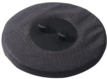 Folpus Telescopic Stool Cushion Outdoor,Round Bar Stool Covers, Collapsible Stool Cushion Seat Cushion for Hiking Porch, Removable Washable, Oxford Black