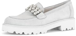 Gabor Damen Slipper, Frauen Slip On,Slides,Schlupfschuhe,schluepfschuhe,Loafer,College Schuhe,Businessschuhe,lightgrey (Silber),39 EU / 6 UK