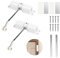 2 Pièces Ferme Portes Automatiques Réglables Sans Perçage - Réglable Ferme Porte à Ressort avec Plaque de Montage et vis - Groom Fermeture Porte pour Porte de Chambre, de Jardin, Porte en Verre