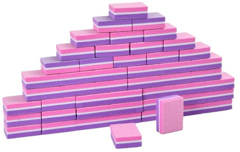 Mini Blocs Polissoirs à Ongles, 50 Pcs Tampon à Poncer Bloc Polissoir a Ongle Ponçage Buffer Ongles Professionnelle Double Face 100/180 Buffer Lavable pour Ongles en Naturel, Gel, Acrylique