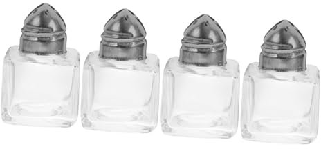 SOLUSTRE 4pezzi Saliere e Pepiere in Contenitori Per Condimenti Da Cucina Dispenser Per Spezie Barattoli Per Conserve Per Condimenti