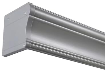 Sistema di tende a doppio binario con mantovana da parete a cassetta, per finestre da 210 cm, soluzione grigia per drappeggi per la casa/hotel