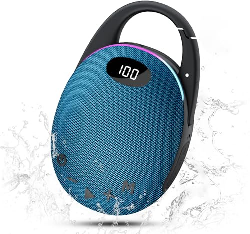 coioc Cassa Bluetooth Portatile con Luci RGB, IP68 Impermeabile, Suono Pro Potente con Bassi Potenti, 30H di Autonomia per Casa, Esterno e Viaggio-blu