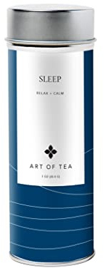 Art of Tea | Organic Sleep 1oz (Chamomile Tea, Spearmint, Valerian) | Wellness Loose Leaf Artisan Tea | Bedtime and relaxation tea