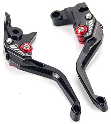 Auzkong Leve freno frizione Set corto regolabile Compatibile con Yamaha YZF-R125/125R (2014-2020) MT-125 (2014-2020) nero
