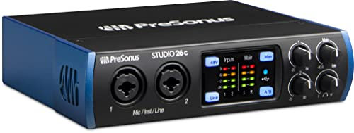 PreSonus Studio 26c, USB-C, Audio Interface, For Recording, Streaming, Podcasting, with Software Bundle including Studio One Artist, Ableton Live Lite DAW
