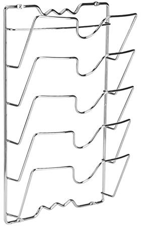 EBTOOLS Supporto per coperchi di pentole a parete, 5 strati Supporto per coperchi da cucina Supporto per padelle per coperchi di pentole per casa, cucina, ristorante, montaggio a parete/porta, 43,4