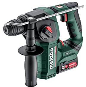Metabo Akku-Hammer PowerMaxx BH 12 BL 16 (600207500) 12V 2x Li-Ion; Ladegerät SC 30; metaBOX 145, Art des Akkupacks: Li-Ion , Akkuspannung: 12 V, Akkukapazität: 2 x 2 Ah