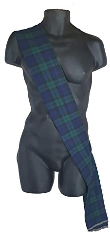 The Dragons Den Écharpe tartan traditionnelle pour adultes 1,8 m (177,8 cm) Accessoire de déguisement [Blackwatch]