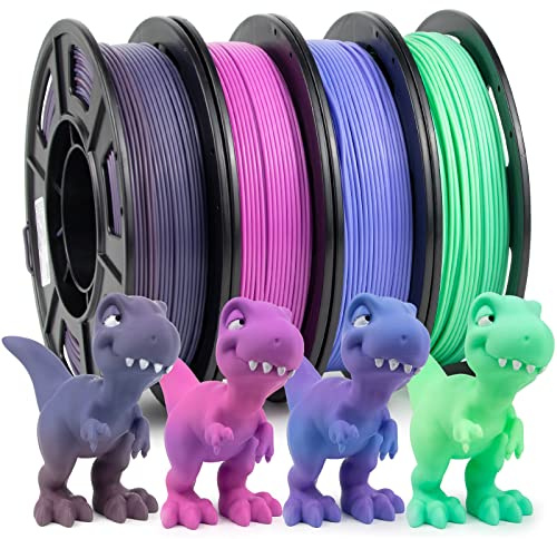 iSANMATE PLA+ Filament 1.75MM, PLA+ Matt 3D Drucker Filament Set, Macaron Regenbogen PLA Plus, Maßgenauigkeit +/- 0.02mm, 4 x 250g/Spule