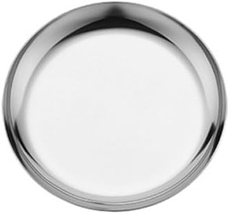 Soulnioi Plateau miroir rond pour bijoux, boucles d'oreilles, bagues, bracelets (argent, 10 x 10 cm)