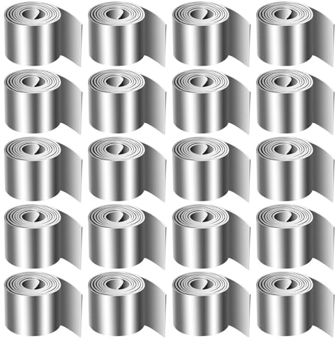 20 Pezzi Foglio di Piombo, Rotolo di Piombo Morbido Striscia Piombo Striscia di Piombo 1MM Accessori per la Pesca Piombo per Pesca Attrezzatura da Pesca per Bilanciare Accessori da Pesca