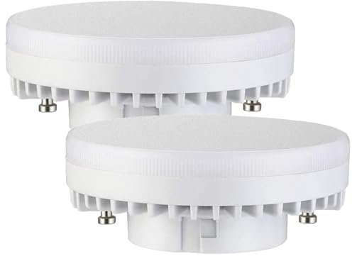 karedle oard Lampadina LED GX53, 7W sostituisce 70W, 85~265V, 3000K bianco caldo, 48 x 2835 SMD lampadine a risparmio energetico, radiazione 120 gradi, farettto incassato GX53 per luci da armadio, 2p