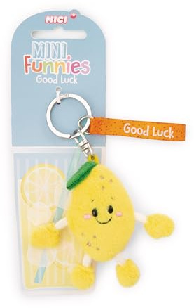 Llavero Limón Good Luck de 7 cm, color amarillo, acompañante fiel para mochila o bolso, para niños y personas adultas, 61806