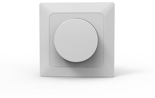 Northpoint Dimmer 230V Unterputz, stufenloser Helligkeitsregler, modernes Design, inkl. Rahmen