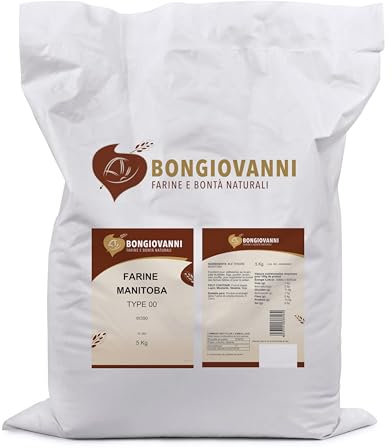 BONGIOVANNI FARINE E BONTA' NATURALI Farina Manitoba Tipo 00, per Pasticceria Lievitata, Formato da 5kg