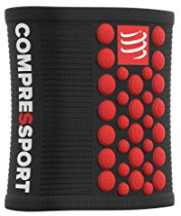 Compressport Herren Schweissbaender Sweatband, Schwarz/Rot, One Size, CS4WSTV299RD