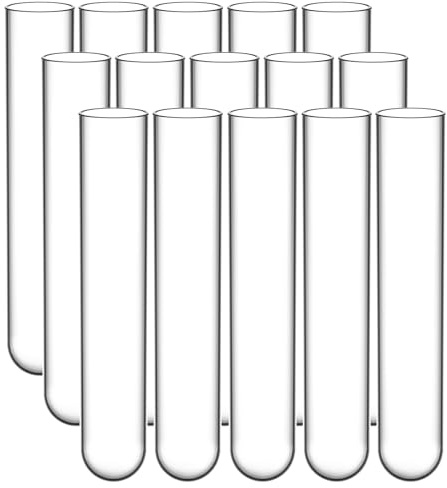 stonylab 15-Paquete Tubo de Prueba de Vidrio de Borosilicato, 30mm de OD x 165mm de Longitud, Tubos de Ensayo Tubos de Prueba Test Tubes (Paquete de 15)