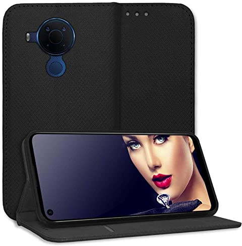 mtb more energy® Klapphülle Smart Magnet kompatibel mit Nokia 3.4, Nokia 5.4 (6.39'') - schwarz - Bookstyle Schutz-Tasche Hülle Wallet Case
