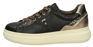 Nero Giardini I514160D Sneakers Donna in Pelle, Suede E Materiale Tecnico - Nero 36 EU