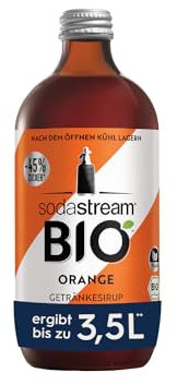 SodaStream Flavours Organic Orange Drink Mix, Fizzy Drink Maker Concentrate, Aspartame Free SodaStream Syrup, Vegan Orangeade Sparkling Water Flavouring, Low Sugar Fizzy Orange - 1x 500ml Bottle