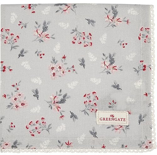 GreenGate Emberly Stoffserviette mit Spitze Pale Grey 40x40cm
