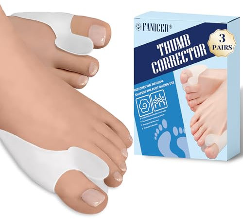 Waymaytecy 6 Stück Zehenspreizer,Hallux Valgus Transparent, Zehentrenner Silikon,Toe Separator für Bunion Korrektur,Ballenschutz für Großzehe,Schmerzlinderung,für Männer und Frauen