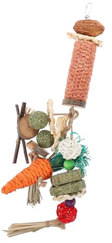 VANZACK Chew Toys for Rodents Parrot Rabbit Guinea Pig Natural Grass Material Teething Snack
