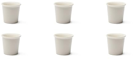 Excelsa Fashion White Set 6 Bicchierini da Caffè, Porcellana, Capacità 90 ML., Bianco