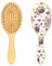 Violet Flowers Wooden Hair Brush Wooden Paddle Hair Brush Wooden Hair Brushes for Women Natural Wood Brush