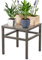 DHYGOTFUR Pflanzenständer Blumenständer Draußen& Innen Aluminium, Blumenbank Pflanzen Blumenregal für Garten, Wohnzimmer, Balkon, Terrasse, Hof, Zimmerecke (Schwarz, 38cmx 38cm)