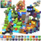 GraceDuck Magnetic Building Blocks, Dark Light 150 Pcs Original Craft Magna Tiles STEM Toy Set, Kids Learning Educational Construction Sensory Toys for 3 4 5 6 7 8 9 10 Year Old Boys or Girls Gift