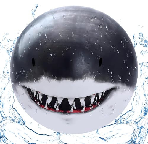 Giugio Bola de Buceo de tiburón, se Puede llenar con Agua o con Aire, Bola de Agua de 22 cm Inflable, para niños y Adultos, Actividades de Verano al Aire Libre, Juegos acuáticos, Fiesta en la Piscina