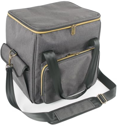 QINGFAN Record Holder Box Travel Organizers Bag Albums Storage Carrying Bag with Divider Multifunctional Albums Storage Box