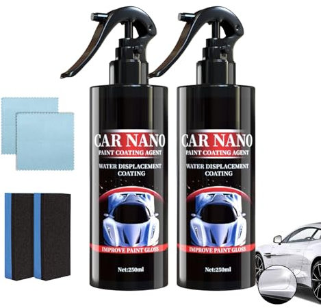 Nurafix Nano Car Spray, 2025 Car Nano Paint Coating Agent, New Car Polish Body Scratch Remover,Fast Repair Scratches Repairing Polish Spray, Accessories Scratch Remover Kit for Cars (2 PCS*250ml)