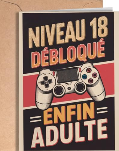 Greeting Cards for Everyone Carte Anniversaire 18 Ans - Cadeau 18 Ans Fille, Garcon Carte Joyeux Anniversaire pour Femme et Homme - Originale Cadeau pour Fille, Fils, Sœur, Frère ou Ami - EU 213