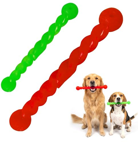 Fgdui 2 stycken hundleksaker för tänder foderleksak hund för intelligent lek hundleksak gummi för tandkött assera 18 29 cm