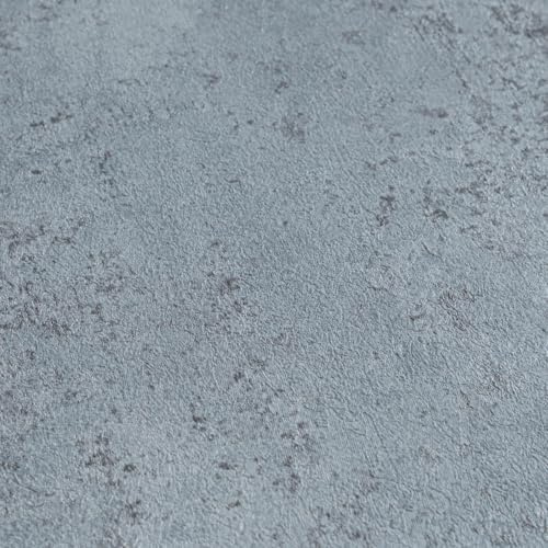 Profhome Carta da parati con accenti metallici 786294-GU Carta da parati TNT goffrata a caldo blu blu-colomba platino grigio-argento 0,53 m x 10,05 m = 5,33 m2