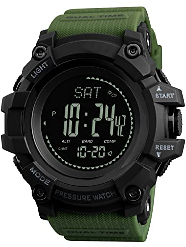 Findtime ABC Orologi sportivi da uomo, altimetro, barometro, bussola, contapassi, conto alla rovescia, pressione, previsioni del tempo, cronometro, contacalorie, cronografo, orologio digitale da uomo