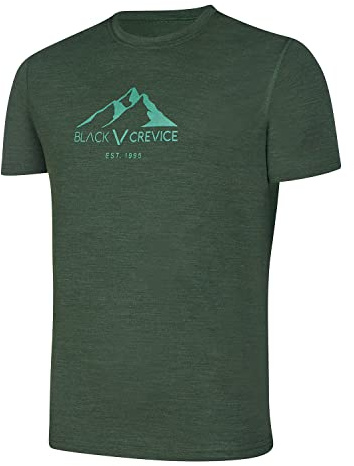 Black Crevice herr Black Crevice Merino T-shirt för män T-tröja
