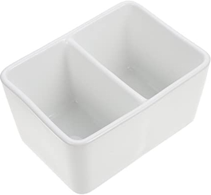Milisten Large Capacity Porcelain Ink Dish Pen Washing Container 5.11X3.74X2.55In Brush Washer for Calligraphy Watercolor Artists Lightweight Portable