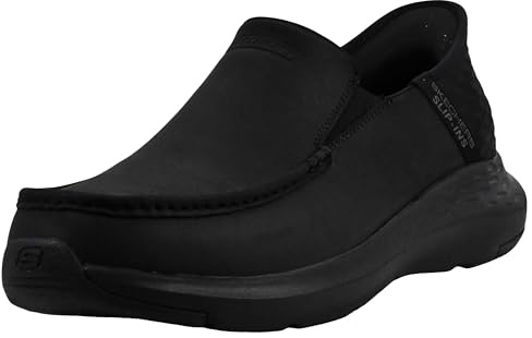 Skechers Parson-Oswin Slip-in, Mocasín Hombre, Black Leather, 48.5 EU