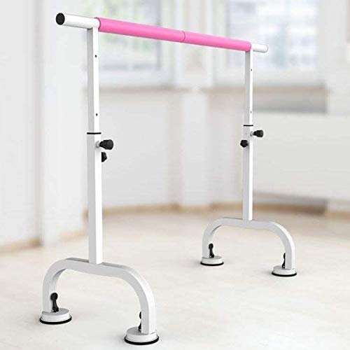 Tanzstange, Ballettstange, Studio-Ballettstange, höhenverstellbar, mobil, tragbar für Zuhause, Tanz-Fitness für Kinder, Erwachsene, Ballettstange (rosa 2 m)
