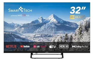 Smart Tech TV LED HD 32' (80 cm) Smart TV Web OS-32HW01V- Molotov, Netflix, Prime Video, Disney+ 3xHDMI - 2xUSB -Dolby Audio