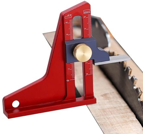 Bordscirkelsåg, höjdmätare, överfräs, bordsgervisare, djuplinjal för bordssågar av aluminiumlegering | Med magnetisk imperial höjdmätare för sågbordsskärare
