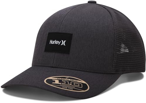 Hurley Mens Snap Back Hats - Fairway Trucker Mesh Baseball Cap Hats for Men, Dark Smoke Grey