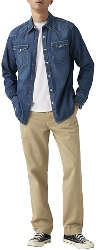 Levi's Pantaloni da Uomo XX Chino Authentic RLX, Sabbia Khaki Auth GD, 34W x 34L